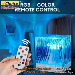 Ocean Wave Projector Light 16 Colors Midnight Aura Aurora Glow Lamp Home Office Bar Restaurant Underwater Projector Night Light