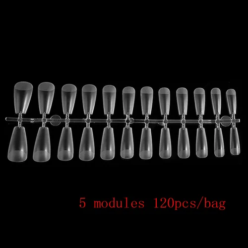 Imagen 2 del producto 120 unids/bolsa puntas de uñas glaseadas cubierta completa uñas postizas prensa en uñas