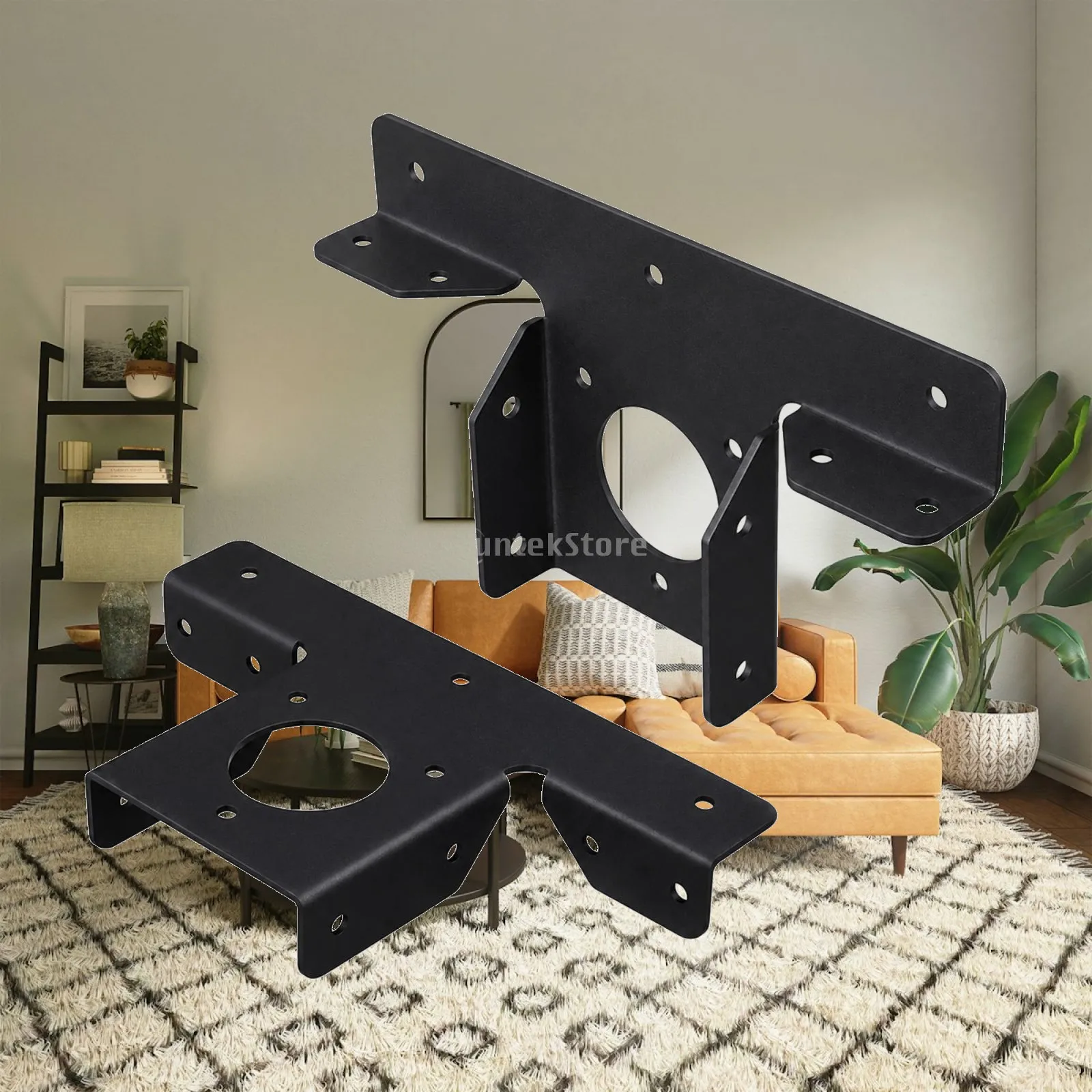 Heavy Duty Pergola Bracket Connector for 4x4 Posts Carbon Steel Triple Port Joiner for Outdoor Patio DIY Build