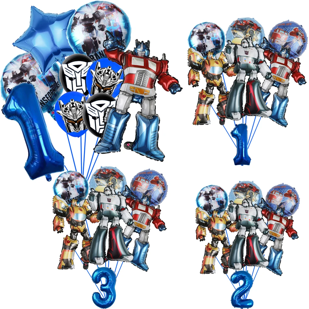 Transformers Party Supplies Decorative Balloons For party Supplies Kids Birthday Family Festivel DIY Toy Gifts Latex Foil Globos