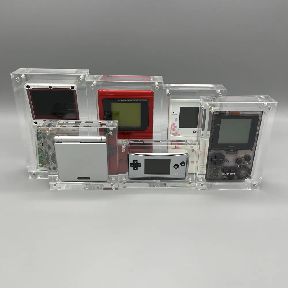 عالية الشفافية الاكريليك المغناطيسي غطاء وحدة التحكم صندوق تخزين ل Gameboy المتقدمة GBA