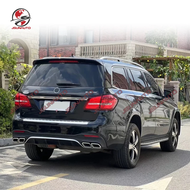 المصابيح الأمامية المصد الأمامي ، غطاء محرك السيارة ، مصابيح الذيل المصد الخلفي ، مجموعة مجددة لـ 13-15 GL63 GL500 ، GL إلى GLS63 تحويل النمط ، X166