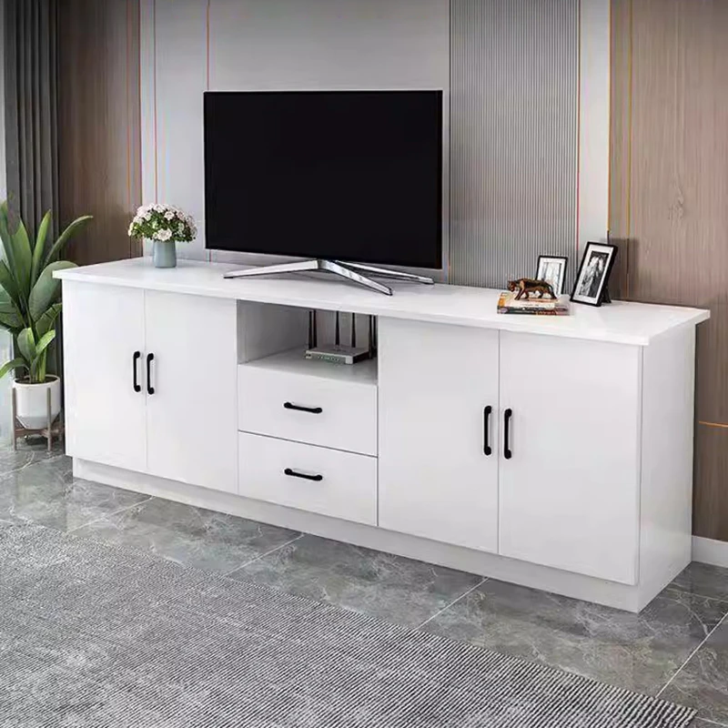 

White Modern Tv Stand Black Handle Large Drawer Tv Cabinet Minimalist Glamour Rack Para Tv Para Sala De Estar Home Furniture