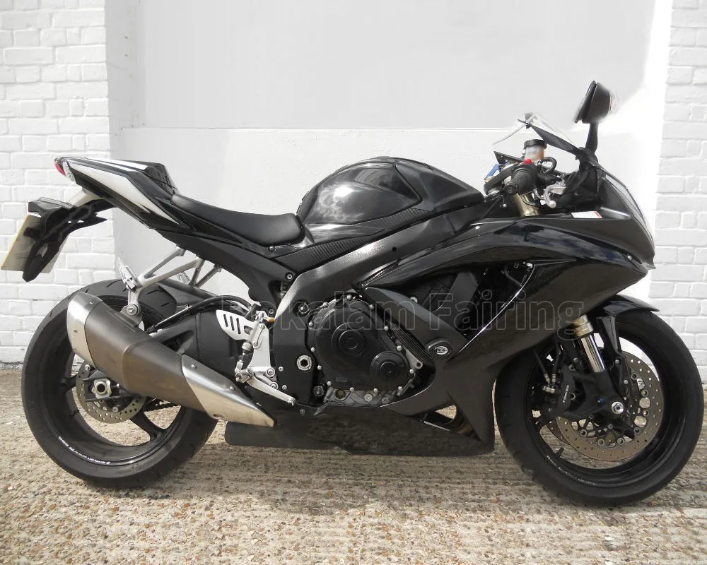 All Black For Suzuki GSXR 600 750 2008-2010 K8 08 09 10 GSXR 600 GSXR 750 Motorcycle Fairing Kit (Injection Molding)