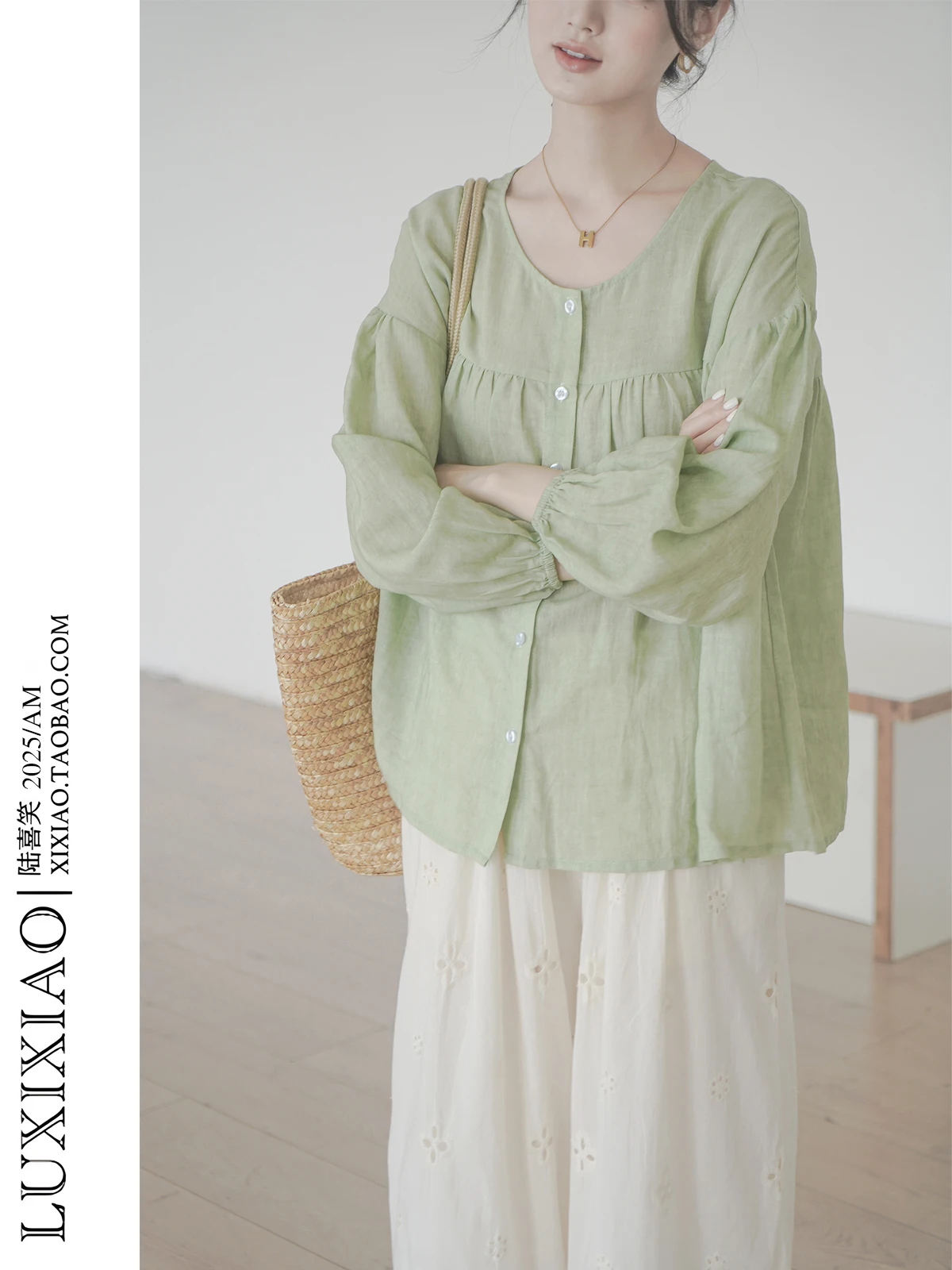 

Женский свободный кардиган LUXIXIAO с круглым вырезом, на одной пуговице, повседневный, с длинными рукавами, утягивающий, в корейском стиле