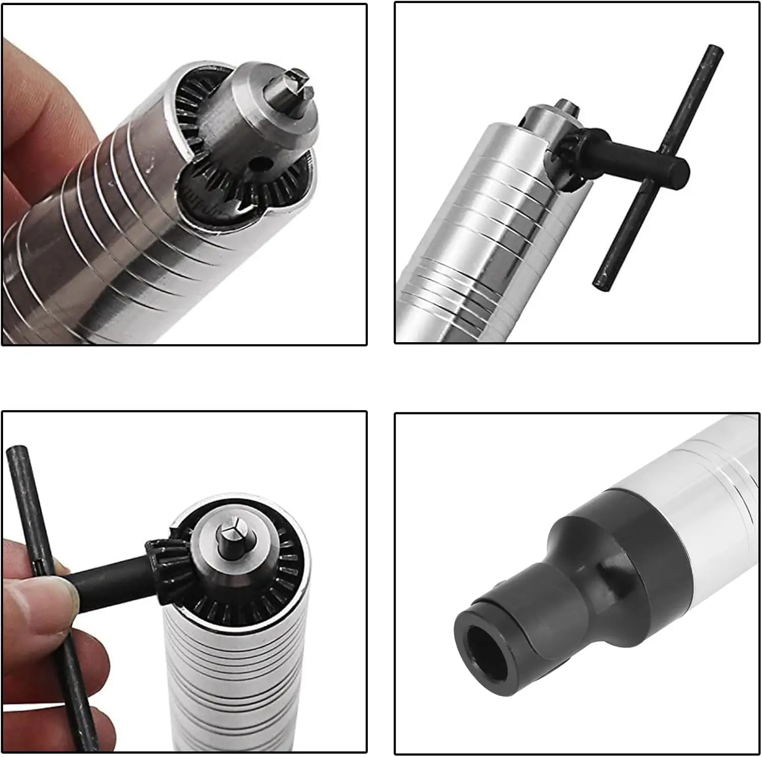 4/6mm Jewelry Engraver Tool Manual Rotary Grinder with Steel Handpiece Chuck Universal Flexible Shaft Handle for Polishing