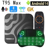 T95 Max TV Box 8GB 128GB Android14 Allwinner H618 Set Top Box HDR10 Media Player Set Top Box Google Voice 2.4&5G Dual Wifi6