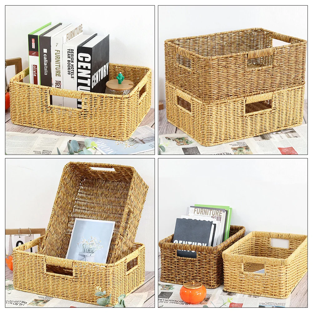 

Woven Storage Woven Storage Bin Deep Coffee Large Capacity Home ganizer Texture Clothing Toy Holder