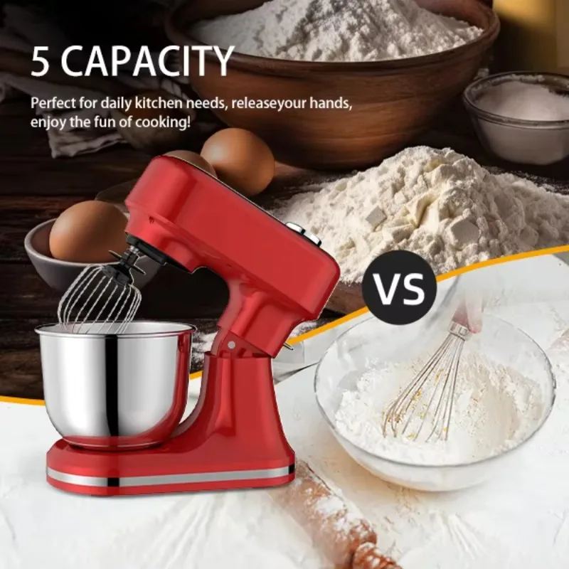 Profession 5L Stand Mixer 1500W 12Speeds Cake Machine Food  Planetary Dough Mixer Kitchen Small Household Appliances view 5