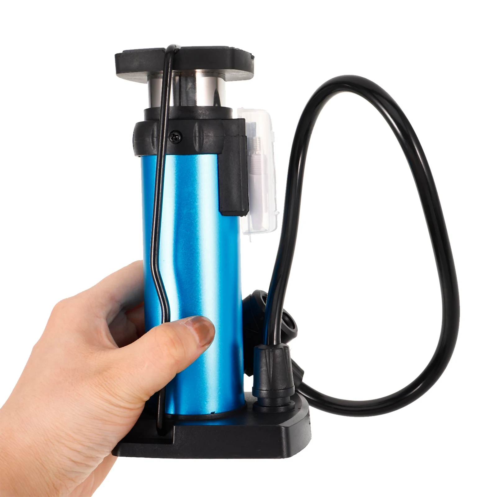 

Bike Pump Portable Mini Bike Floor Pump Foot Activated Tire & Air Pump Valves Aluminum Alloy Barrel Free Gas Needle - Free Size