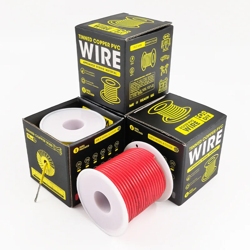 

1 roll 1 color, boxed PVC electronic 30-16AWG tinned copper OK wire aviation flying