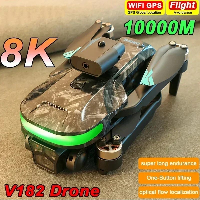 New Drone V182  Professional Dual Camera Dron Quadcopter Brushless Aerial Photography Laser Obstacle Avoidance RC Toy