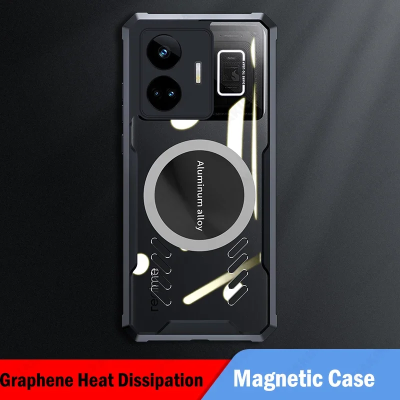 Cooling Funda for Realme GT Neo 5 Case Aluminum Graphene Heat Dissipation Rugged Magnetic Cover for Realme GT Neo 5 6 SE Case