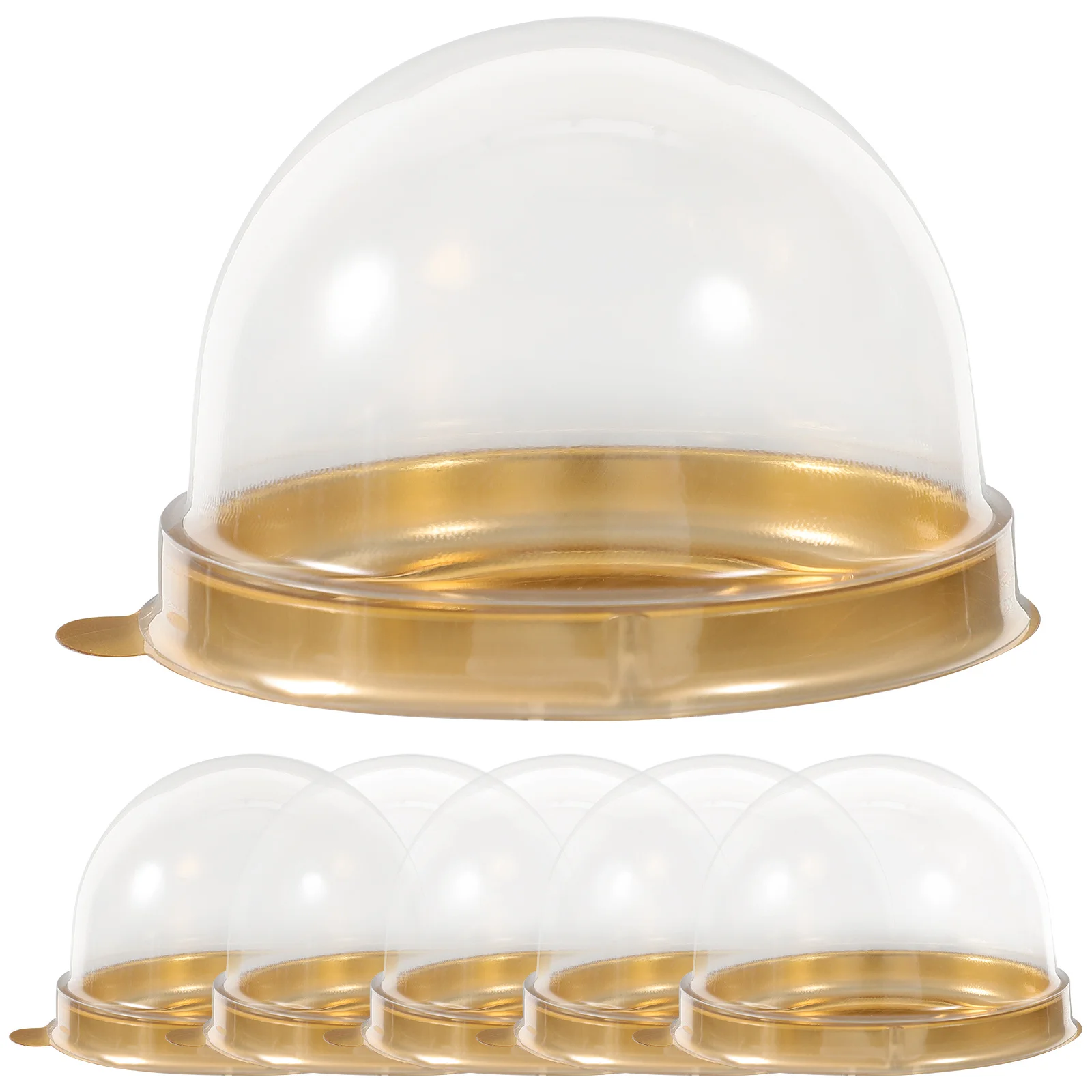 50pcs Baking Packaging Boxes Transparent Mousse Boxes With Window Compact Cake Cases For Dessert Diy Chocolate Macaron Party