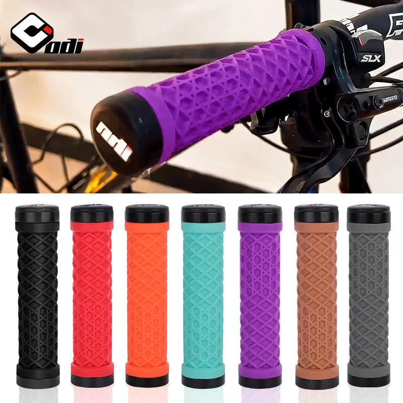 

ODI Silicone Bicycle Grips Double lock on MTB grips Anti Slip Shock absorber For Off-Road Downhill BMX Bike Soft Bicycle grips