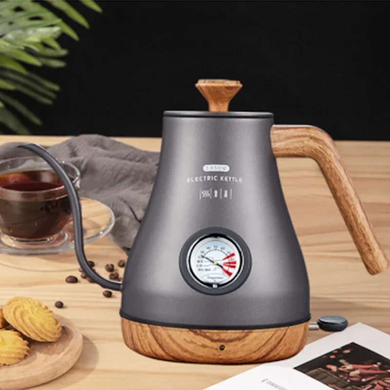المنزلية 220 فولت طويلة الفم غلاية شاي كهربائية عرض درجة الحرارة رقيقة الفم غلاية كهربائية إبريق قهوة مخمر يدويا