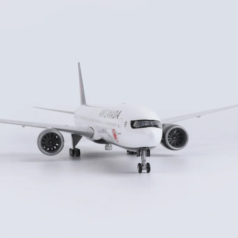 Air Canada Boeing B777 Plane Toy 1/157 Scale 47CM Airplane Model Resin Aircraft W Light and Wheel Landing Gear