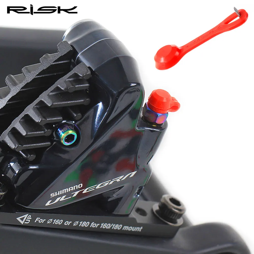 RISK Silica Gel MTB Bike Bleed Nipple Cover Dust Cap Mountain Bicycle Oil Nipple Set For XT Oil Disc Brake Clamp Accessories