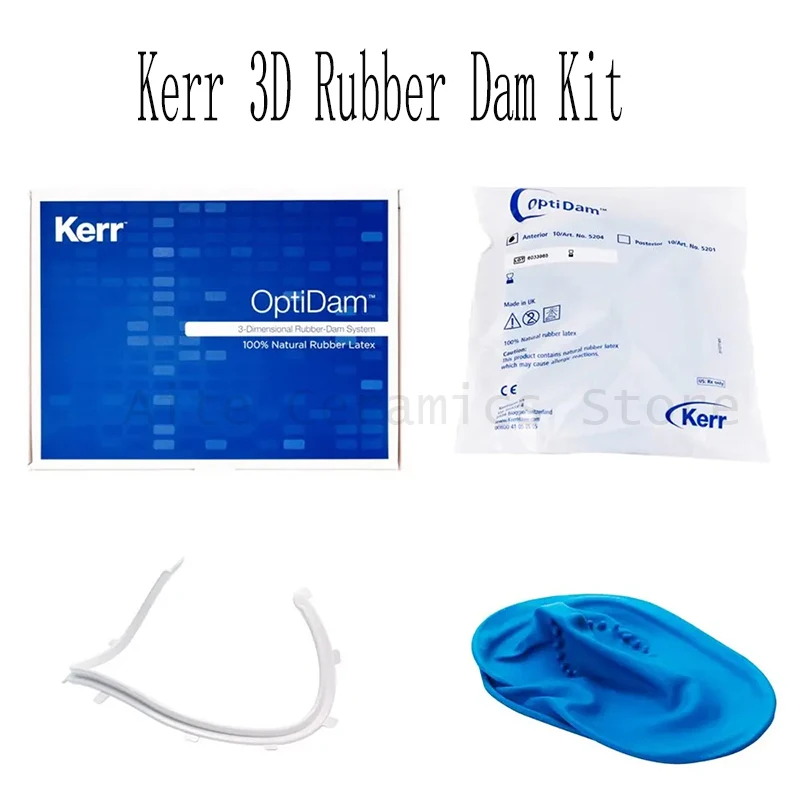 Kerr OptiDam 3D Rubber Dam Kit Dental Dam Instrument Autoclavable Dental Natural Rubber Dam Isolation System