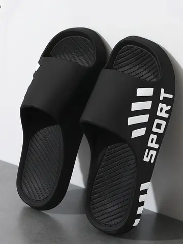 Summer Fashion Slippers For Men Indoor Outdoor Sandals Beach Flip Flop Thick Sole Male Slides Summer Non-Slip Men Shower Slipper