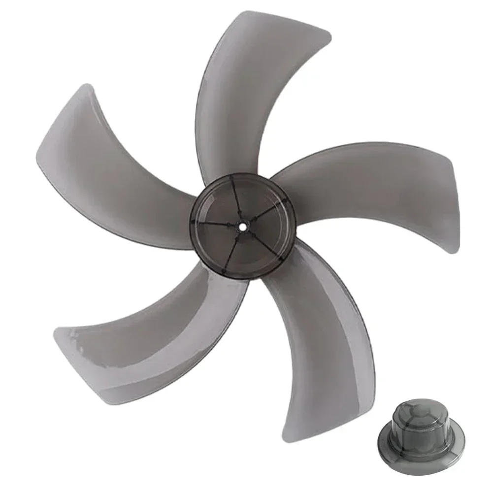 Plastic 12 Inch Fan Blade With Nut Cover Five Replacement For Stand Fan And Desk Fan Accessories In Household Settings