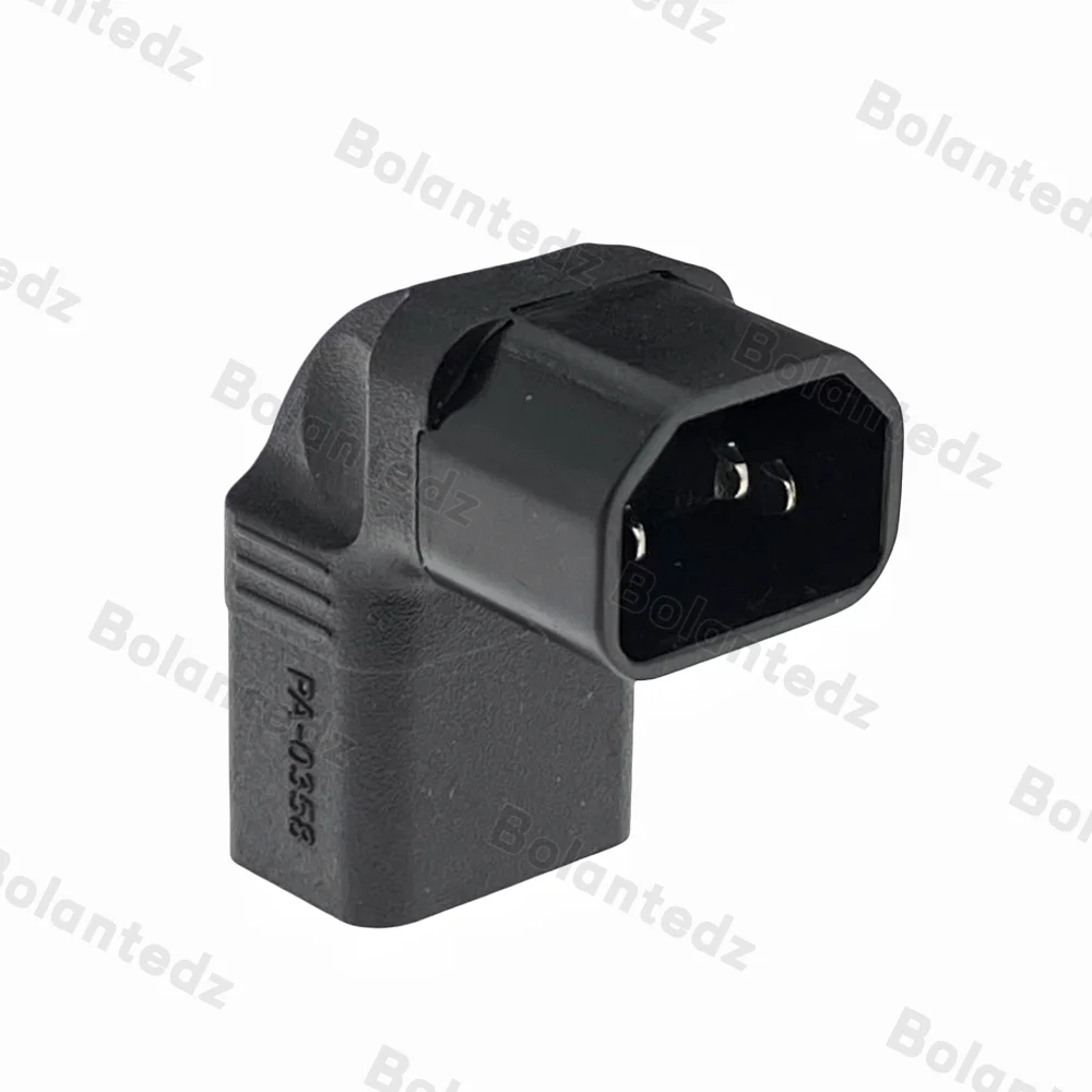 محول التيار المتردد IEC 320 C14 إلى C19 C20 التيار المتناوب قابس مهايئ الطاقة IEC 3 القطب IEC 320 3pin ذكر إلى أنثى تمديد 90 درجة أسفل زاوية