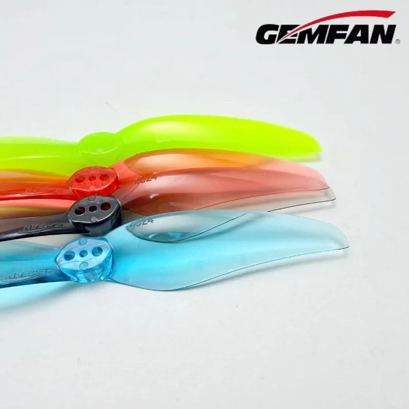 4Pairs Gemfan Hurricane 4024 2 Blade Propeller 1.5mm 4inch 3 Hole Propeller for 1408-1506 Motor for FPV Racing Drone
