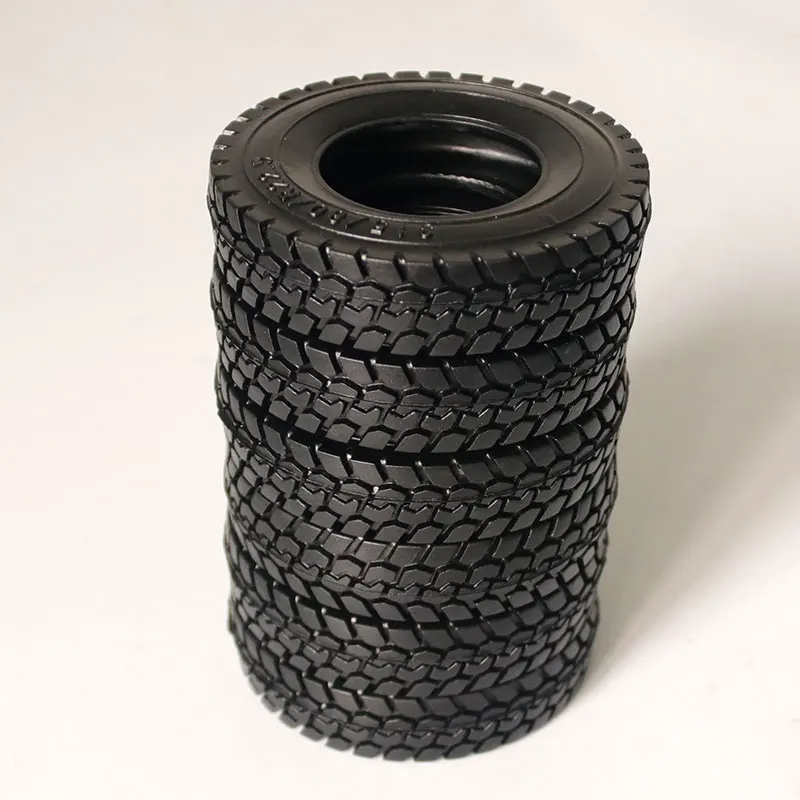Simulation Gravel Narrow Tire JDM-9 For 1/14 Tamiya RC Scania 770S Man VOLVOO Romote Control Trailer Tipper Truck Toy Parts