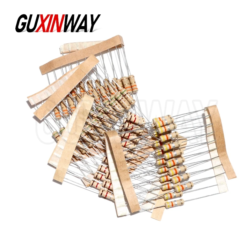 20 قطعة 1 واط الكربون فيلم المقاوم 0.1 0.12 0.22 0.27 680 750 820 910 أوم R K 5% المقاومة 1K 1.3K 3.3K 150K 180K 200K 0.1R-4.7M