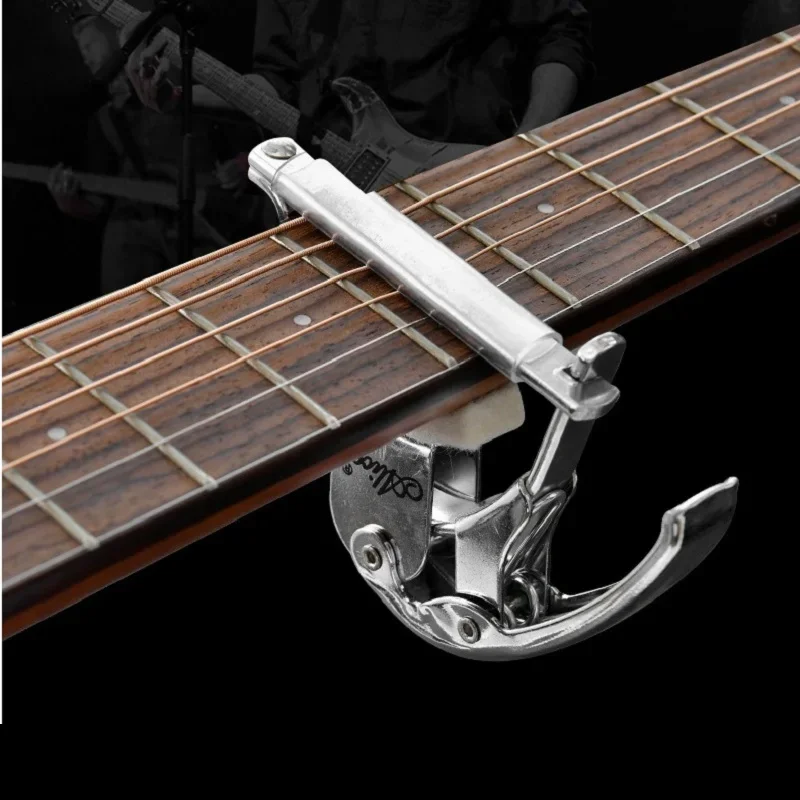 Alice A007B Chrome Metal Wool Pad Acoustic Classical Guitar Capo Key Clamp Change Universal for Acoustic/Classical Guitar