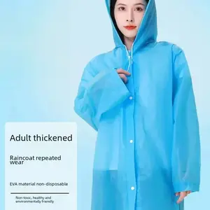1PCS High Quality EVA Unisex Raincoat Thickness Waterproof Women Men Black Camping Waterproof Rainwear Suit 6 MAIN SALES CHILD RAIN CAPA - №5