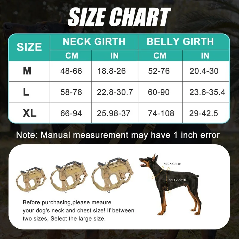 2PCS Tactical Dog Vest Harness - No Pull Dog Harness review and price