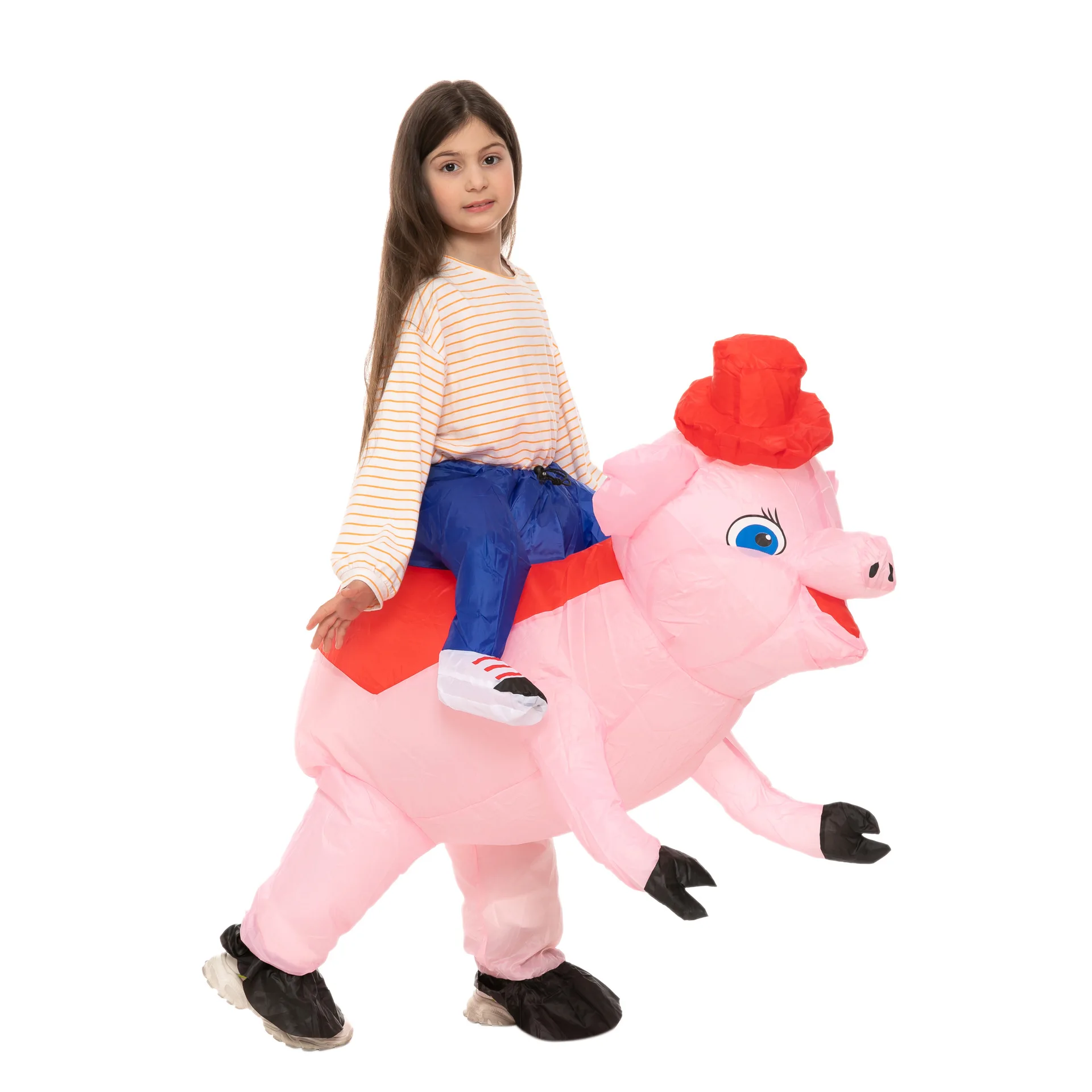 Cute Riding Walking Animal Ride Chicken Dog Pig Duck Cow Cat tuta gonfiabile modelli per adulti modelli per bambini Party Halloween Props