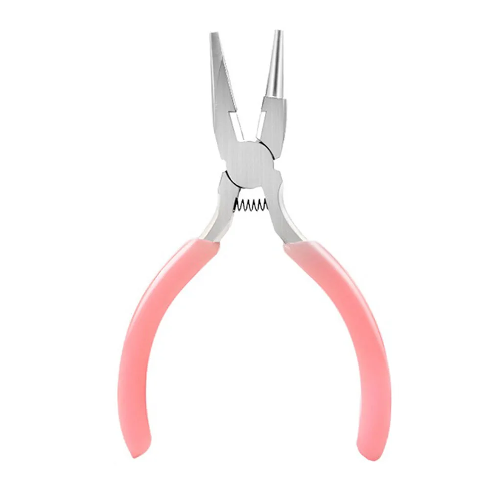 1pc Round Concave Pliers Carbon Steel Hardware Tools Pointed Nose For DIY Jewelry Making Hot Black/Pink Handle Pliers Hand Tools