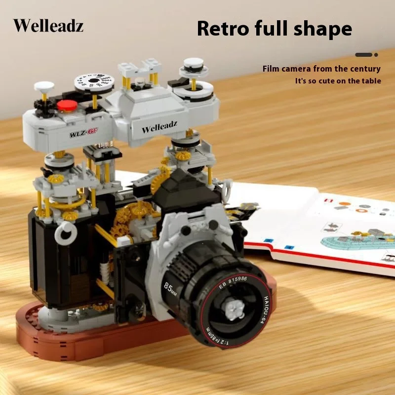 Compatible With Lego Wlz-6f Dslr Retro Simulation Camera Small Particle Digital Model Building Block Assembly Toy 1070 Particles