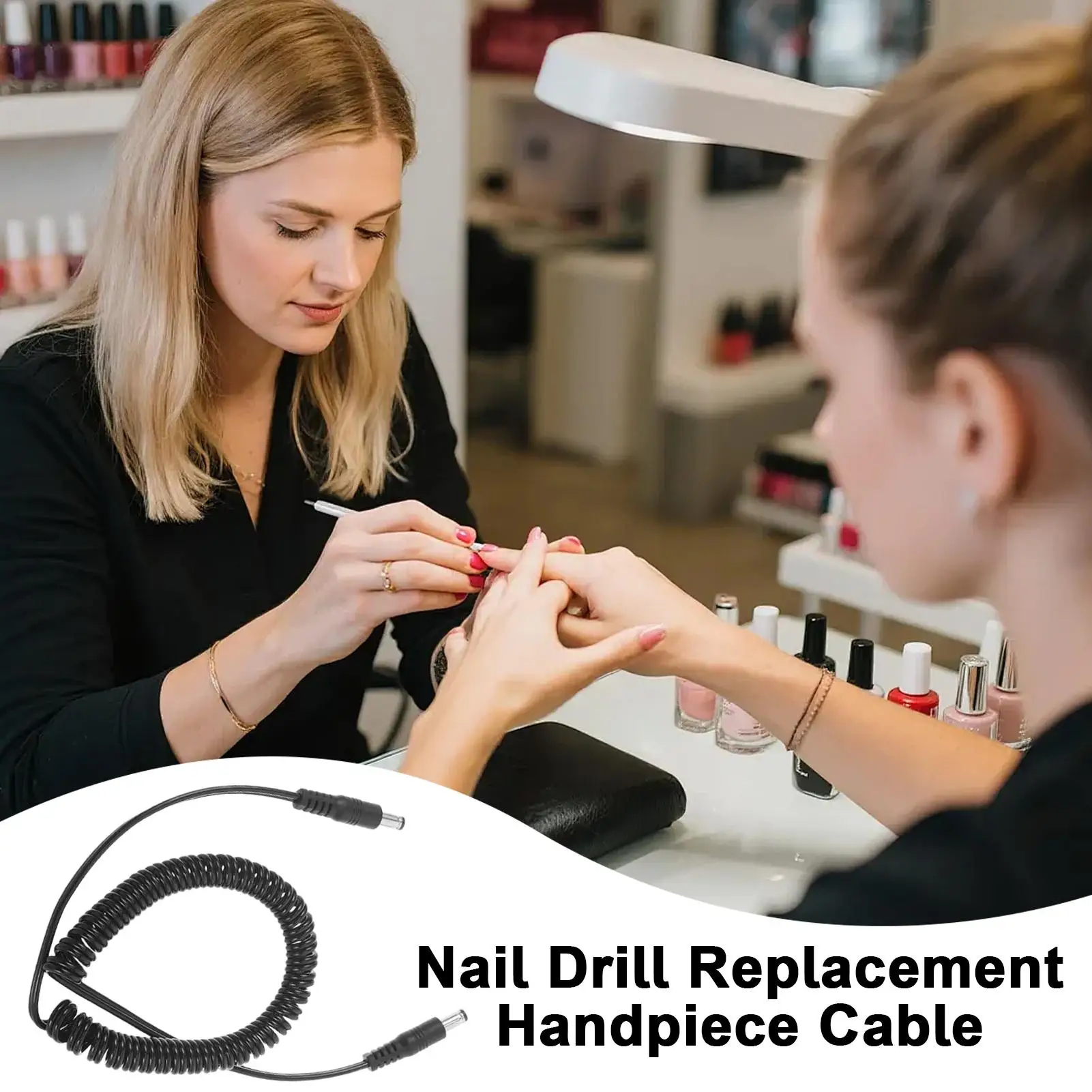 Manicure Machine Power Wire Nail Drill Cord Replacement Spring power cord for Electric tool accessories for nail salons