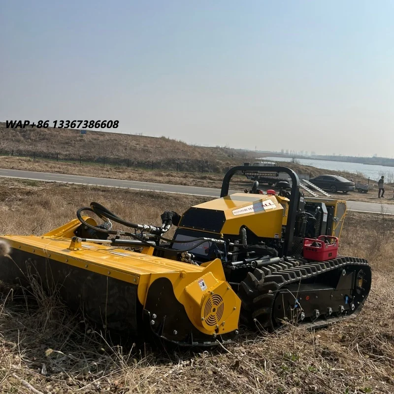 Remote Control Lawn Mower Core Engine Motor Climbing Slope Crawler Robot Grass Cutter for Garden Forestry Machinery