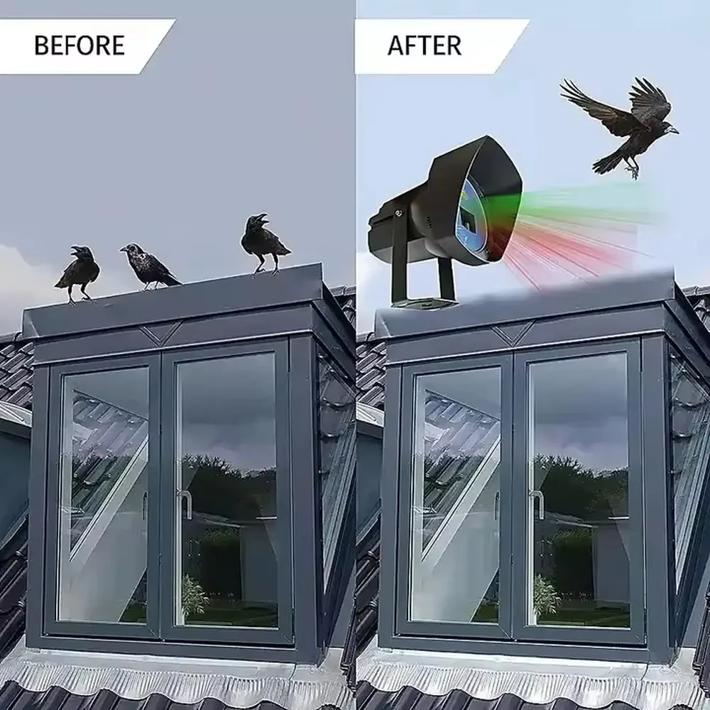 Electronic Bird Repeller Animal Chaser for Balcony Garden Greenhouse Home Defense Flies Bat Control Outdoor Pest