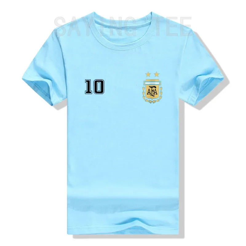 Argentinian Flag of Sports Football Player Pride Argentina T-Shirt Short Sleeve Blouses Gifts Women Graphic Outfit Novelty Gifts