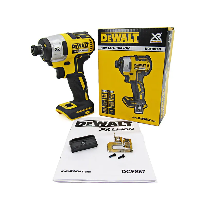 DEWALT-Chave De Fenda Elétrica Recarregável, Ferramenta Elétrica Durável, Máquina Bare, Impact Driver, Original, 18V, 20V, DCF887