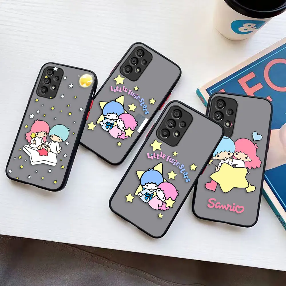 Matte Phone Case for Samsung A73 A72 A71 A53 A52 A51 A50 A42 A32 A33 A30 A23 5G 4G LITE Case Japanese S-Sanrio Little Twin Star