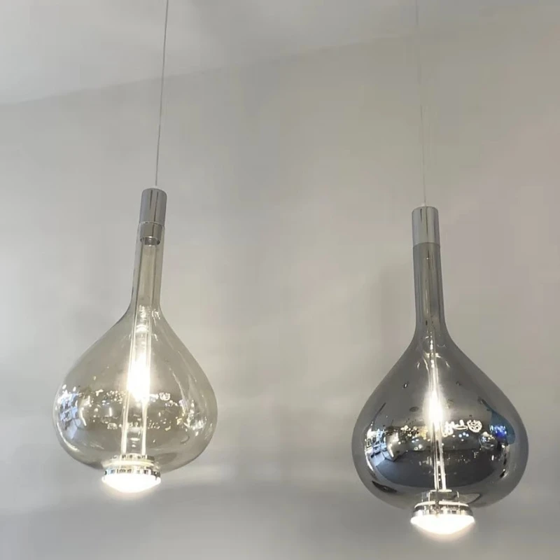 Plafonnier LED suspendu en verre italien, design moderne, éclairage d'intérieur, luminaire décoratif de plafond, idéal pour une chambre à coucher ou un salon