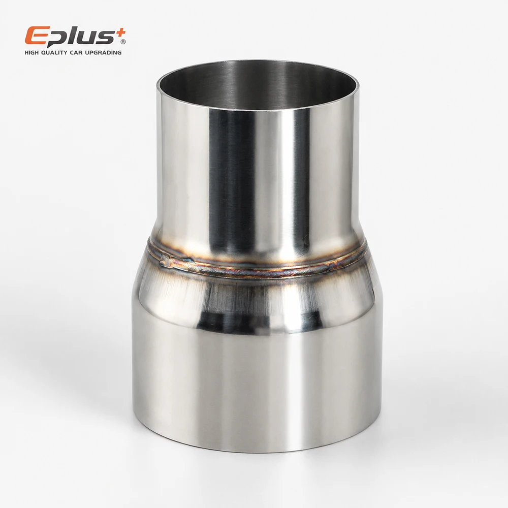 EPLUS Stainless Steel Exhaust Straight Reducer Adapter Pipeline Universal Weld-On Pipe Connector for Cars and Motorcycles