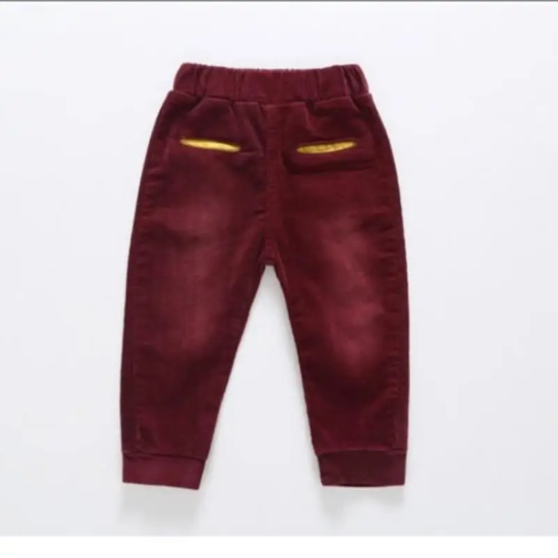 Spring New Fashion Kid Solid Casual Loose Pants Korean Style Trousers Baby Girls Boys Corduroy Pants Toddler Children´s Clothes