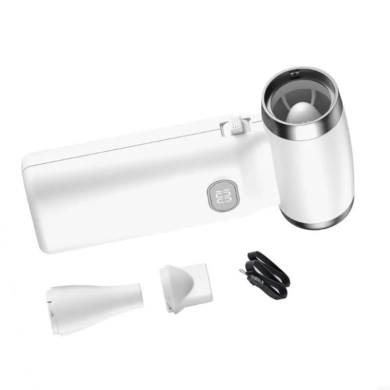 منفاخ الهواء اللاسلكي القابل لإعادة الشحن القابل لإعادة الشحن لأداة إزالة الغبار الجاف لتنظيف الكمبيوتر مع شاشة LCD شاشة مروحة