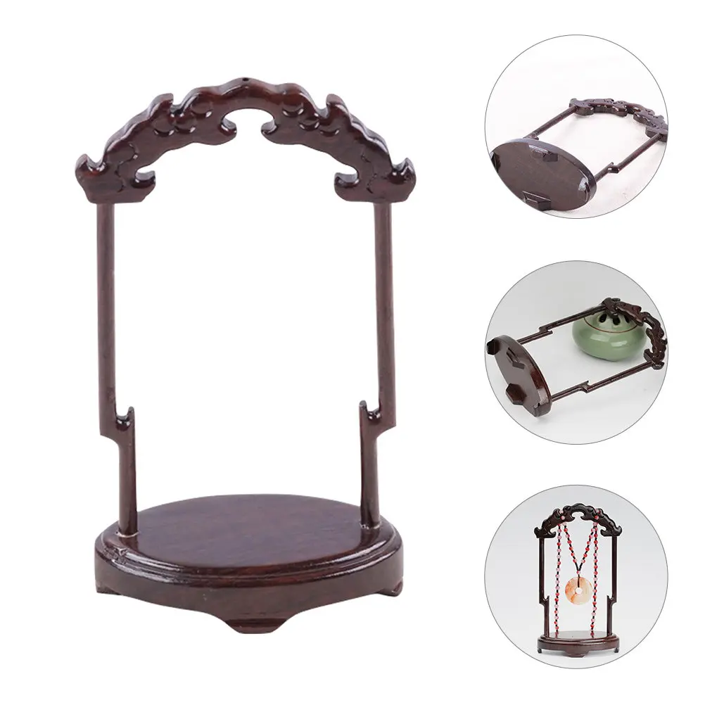 

1pcs Jade Display Stand Wooden Jewelry Holder For Necklace Bracelet Organizer Rack Jewelry Storage Retail Display Decor Gift