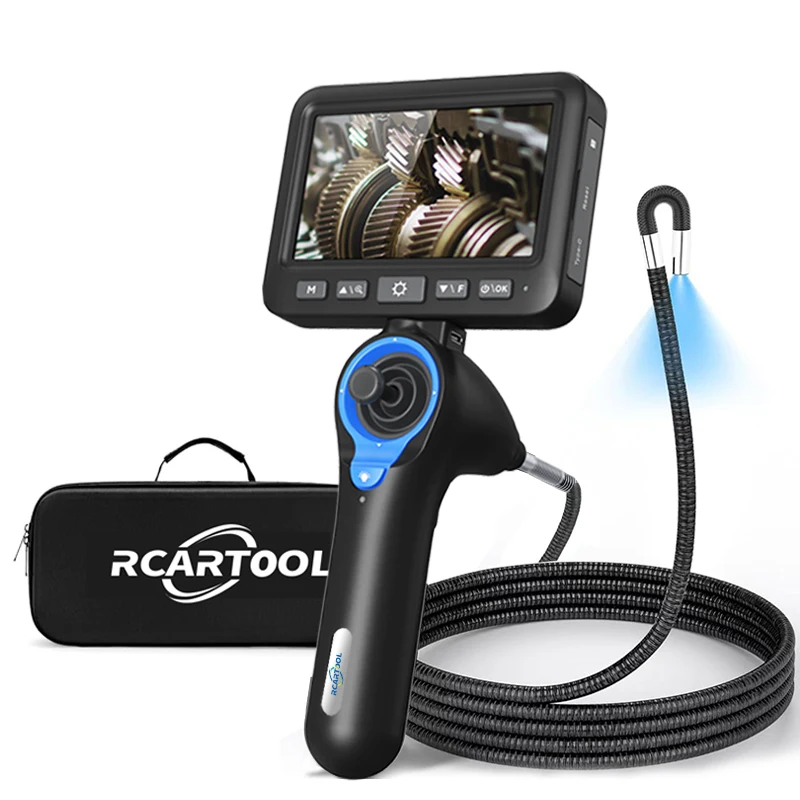 Boroscopio TLF de alta definición, rotación de 720 grados, boroscopio impermeable, detección de carbono con pantalla grande