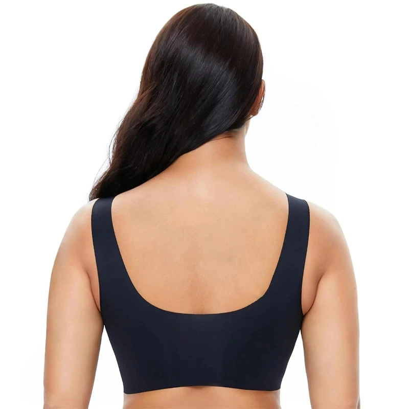 Women\'s seamless bra plus size sports bra top support comfortable bra yoga fitness sleep vest gathered bra