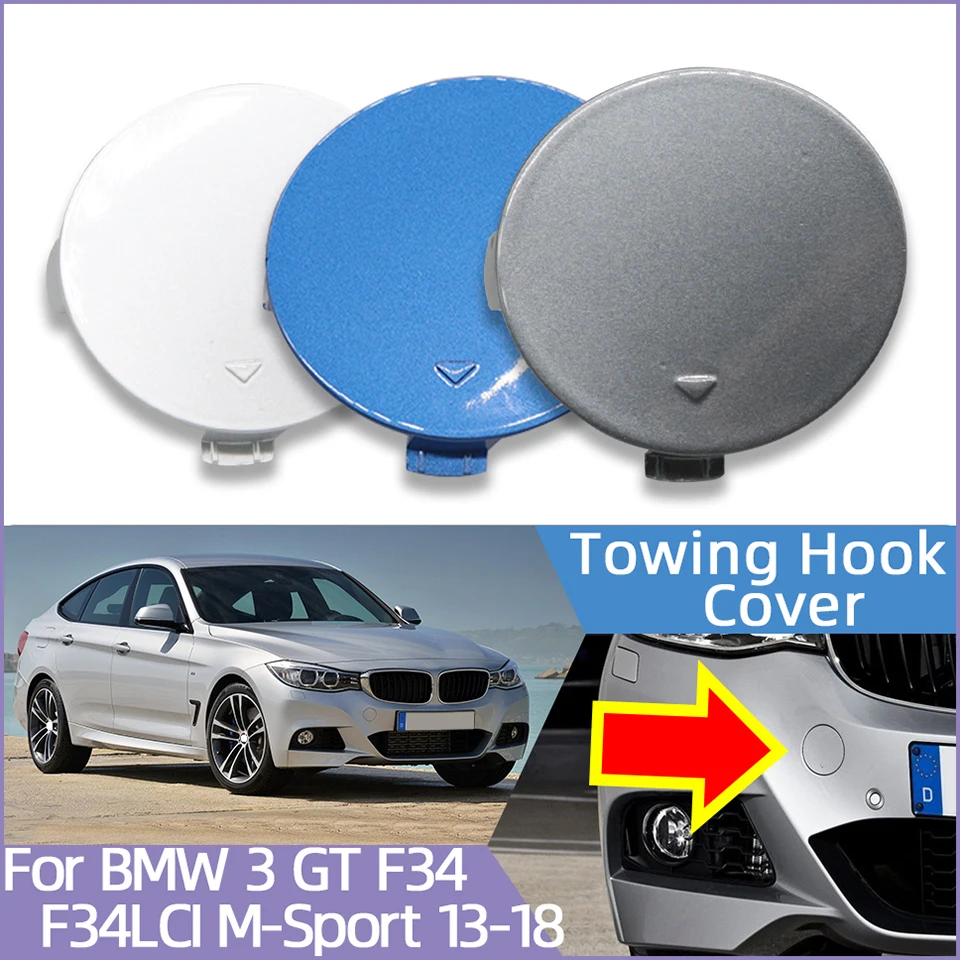 

Auto Front Bumper Towing Hook Lid Cover Cap For BMW 3 GT Gran Turismo M Package 2013-2019 #51118061552 Hauling Shell Painted