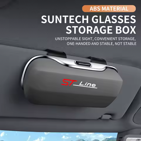 Car Eyewear Case Box Sunglasses Holder Sun Visor Storage Protective Frame Box Glasses Clip Portable For Ford ST Line Escape Kuga